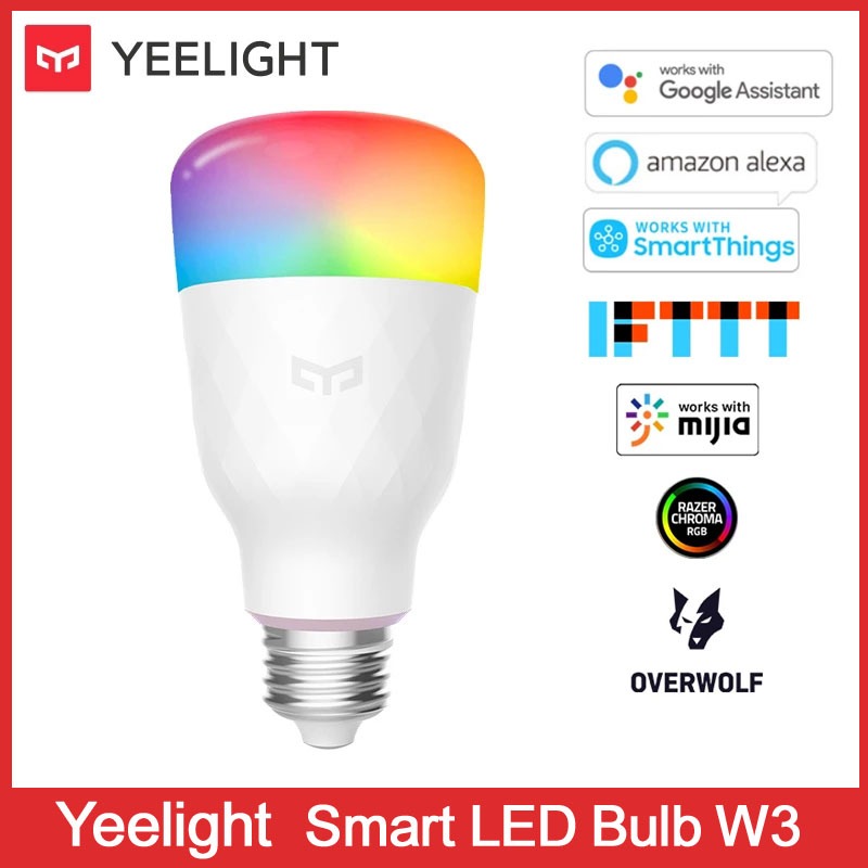 หลอดไฟ LED W3 Smart Home Color E27 2700K 900lm 8W 100-240V สําหรับ Xiaomi mijia Alexa Google Home Yandex