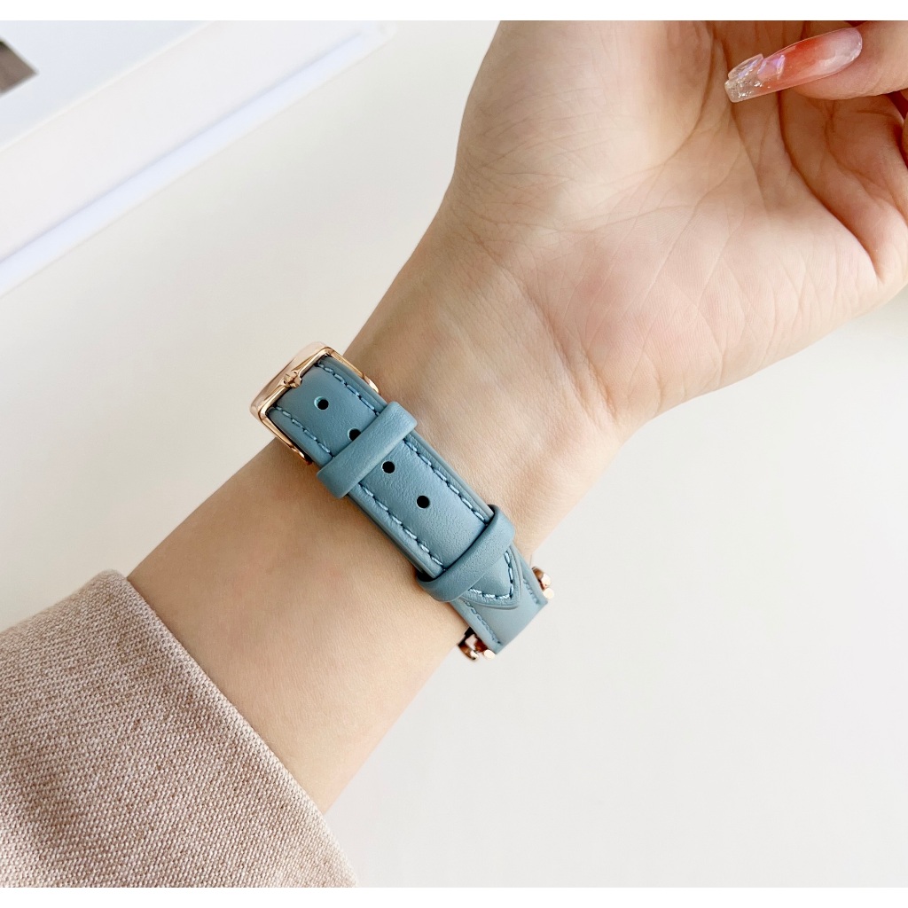 Elegant Leather สาย huawei watch gt 5 pro สายนาฬิกา huawei watch gt 4 สาย huawei watch gt4 Soft Bracelet For Huawei GT4 Strap Huawei GT3/gt2pro สาย huawei gt5 / Amazfit Bip 5 Strap Amazfit Bip 3 Band GTS 4 MINI สายนาฬิกา huawei watch gt 5 สาย