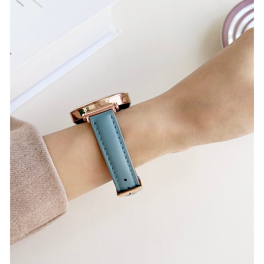 Elegant Leather สาย huawei watch gt 5 pro สายนาฬิกา huawei watch gt 4 สาย huawei watch gt4 Soft Bracelet For Huawei GT4 Strap Huawei GT3/gt2pro สาย huawei gt5 / Amazfit Bip 5 Strap Amazfit Bip 3 Band GTS 4 MINI สายนาฬิกา huawei watch gt 5 สาย