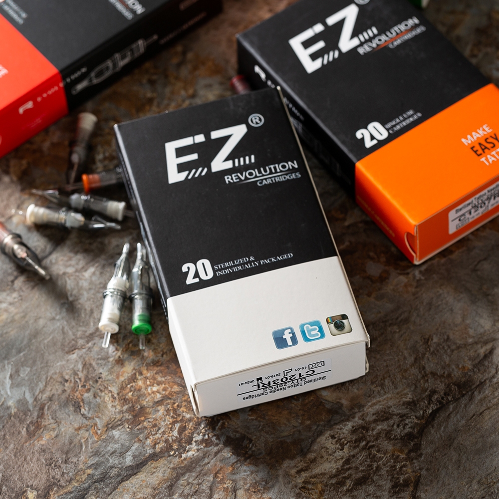 Ez ตลับเข็มสัก ทรงกลม #10 ตลับหมึกสัก เรียวยาว 0.30 มม. 5.5 มม. และด้ามจับ วางง่าย จัดส่งด่วน 20 ชิ้น ต่อล็อต