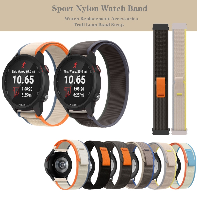 สายนาฬิกาข้อมือไนล่อน 20 มม. สําหรับ Garmin Forerunner 645 245 55 158 165 / Venu Sq 2 Vivoactive 3 Music