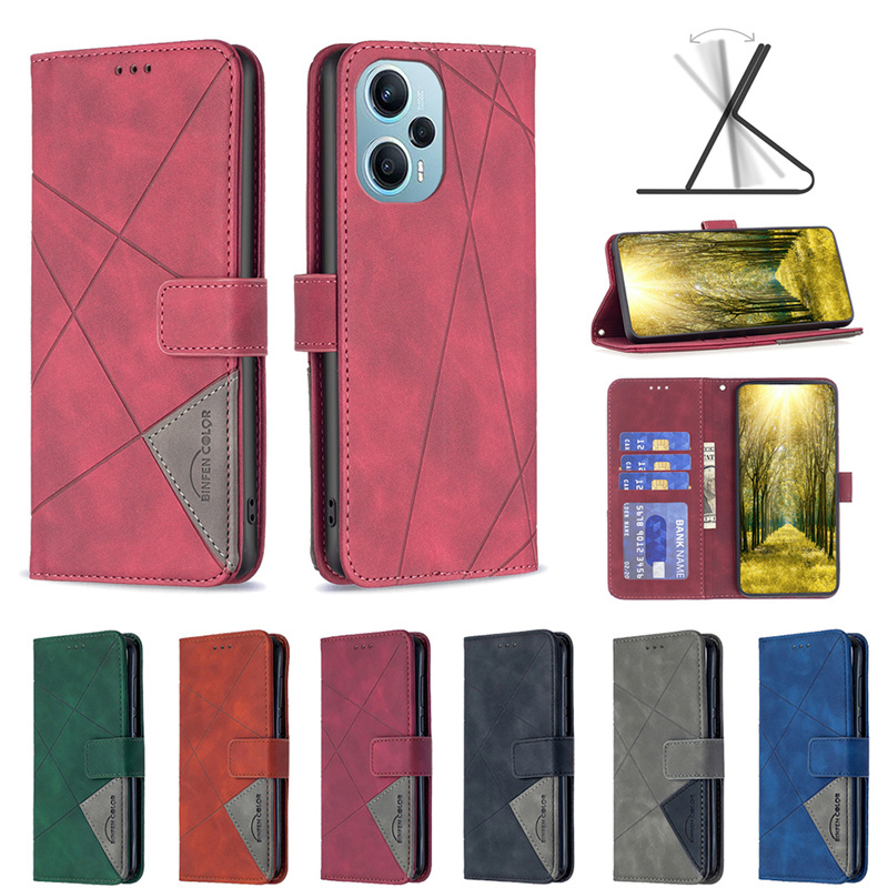 เคสโทรศัพท์มือถือหนัง PU นิ่ม ฝาพับ พร้อมช่องใส่บัตร ตั้งได้ หรูหรา สําหรับ Xiaomi Redmi 13C Note 13 5G Note 13 4G Note 13 Pro+ 5G K70 Pro