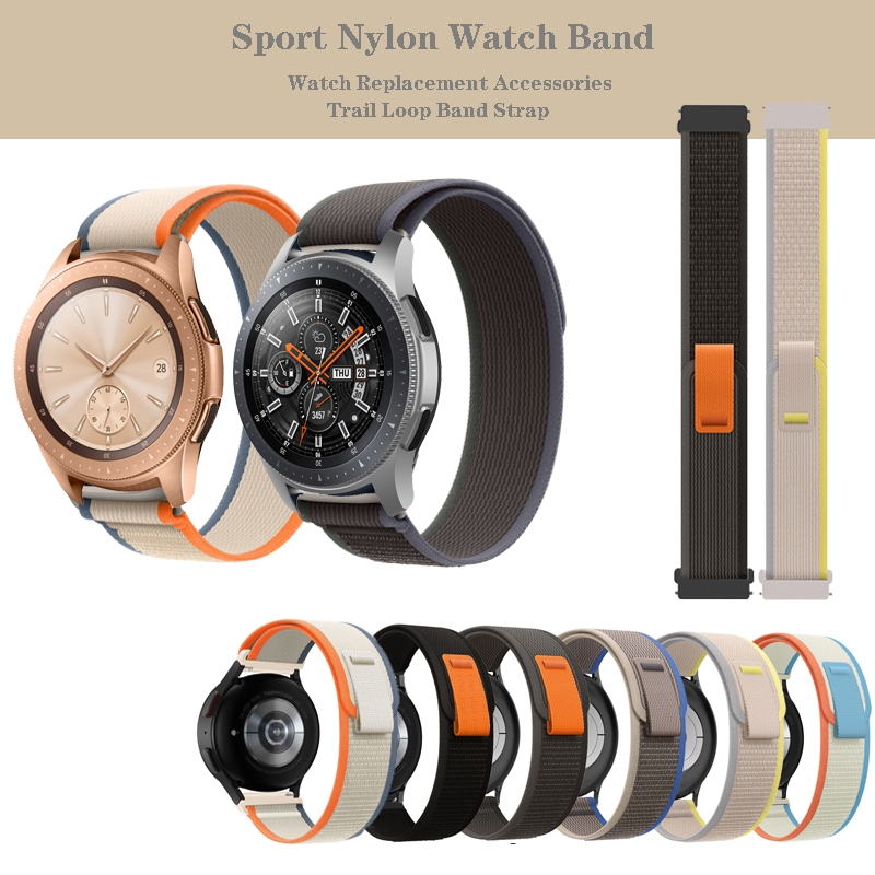 SAMSUNG 20มม.22มม.trail Loop BandสายไนลอนสําหรับSamsung Galaxyนาฬิกา42มม.46มม./นาฬิกา3 4 5 6 7 40มม.44มม.FE/Active 2/เกียร์S3