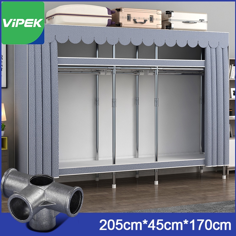 Vipek ตู้เสื้อผ้า ตู้เสื้อผ้าผ้า เส้นผ่านศูนย์กลางส่วนต่อประสาน 20 มม รับน้ําหนักได้ 600 กก. อเนกประสงค์