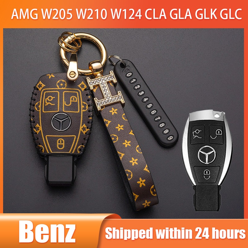 เคสกุญแจ For Mercedes Benz AMG W205 W205C W203 W210 เคสกุญแจรถยนต์ W211 W124 W202 W204 CLA GLA GLK AMG GLC ปลอกกุญแจรถยนต์