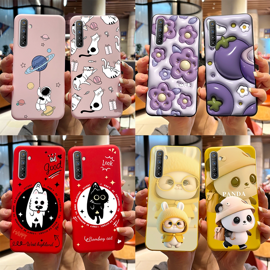 เคสโทรศัพท์ซิลิโคน TPU แบบนิ่ม ลายกระต่าย แพนด้า สําหรับ Realme XT X2 XT X 2