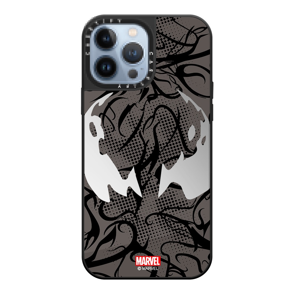 สีดําการ์ตูนSuper Hero Coolสไตล์สําหรับiPhone 17Promax 17 ฝาครอบโทรศัพท์iPhone 16Pro 13 กระจกกันกระแทกiPhoneสําหรับiPhone 16 15romax 15 14 12 11