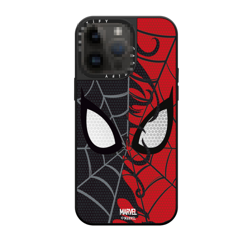 สีแดงสีดําการ์ตูน Spiderman Miles และ Gwen Cool สําหรับ iPhone 17Promax 17 ฝาครอบโทรศัพท์ iPhone 16P