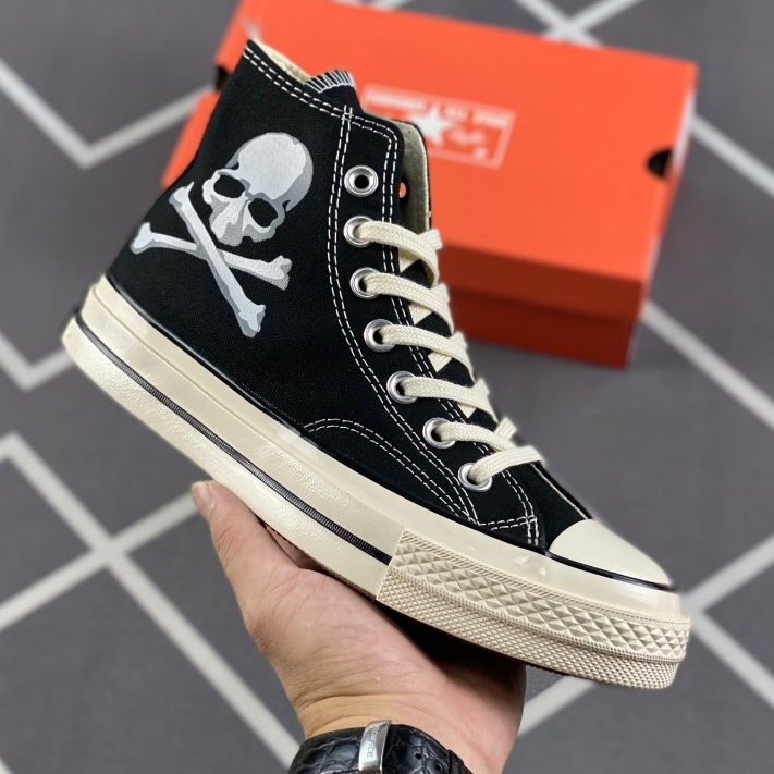 Chuck Taylor All Star ครบรอบ 100 ปี Mastermind JAPAN x Converge Collaborating mmj Skull High Top Diablo Force New Sole Pattern