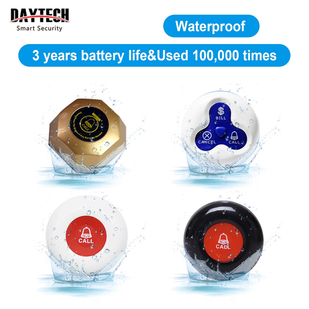 【กันน้ำ】DAYTECH ปุ่มส่งสัญญาณ ใช้ได้กับเครื่องรับทั้งหมดในร้านของเรา(E-01A)ไม่รวมเครื่องรับ