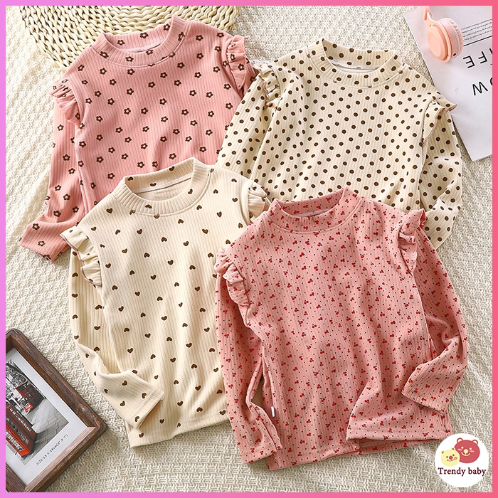🌸แขนยาวสำหรับเด็ก🌸เสื้อกันหนาวเด็กหญิงเข้ากับทุกการแต่งกาย แฟชั่นฤดูใบไม้ร่วง และฤดูหนาว สําหรับเด็กผู้หญิง 90-160（❗❗คุณสามารถเพิ่มกิ๊บติดผมได้ในราคา 0 หยวน）