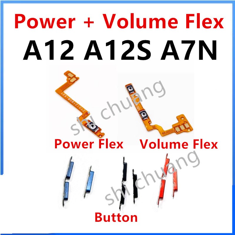 สําหรับ OPPO A12 A7N Power ON OFF Mute Switch ควบคุมปุ่มปรับระดับเสียง Flex Cable อะไหล่ทดแทน