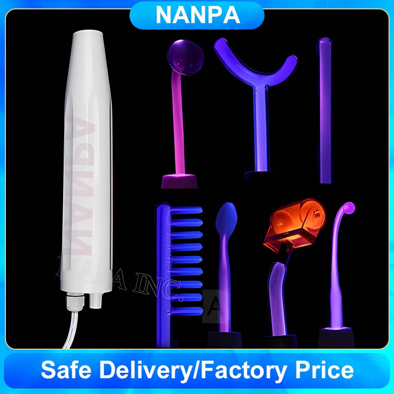 7in1 ความถี่สูง Skincare เครื่อง Anti Aging สิวเครื่องมือ 7 อิเล็กโทรด Violet Glass Wands ทําความสะอ