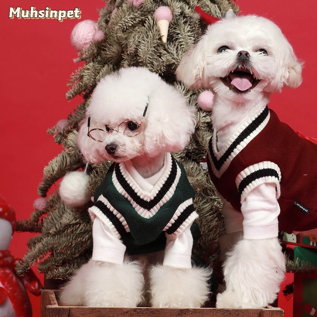 [Muhsinpet] เสื้อกั๊ก เสื้อผ้าสัตว์เลี้ยง แฟชั่นฤดูใบไม้ร่วง ฤดูหนาว สําหรับสุนัข แมว