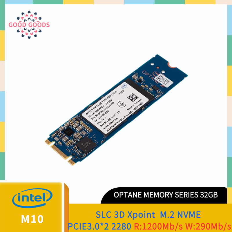 หน่วยความจํา Intel OPTANE M10 SERIES SLC 32GB 3D Xpoint M.2 nvme PCIE3.0*2 2280(MEMPEK1J032GA)