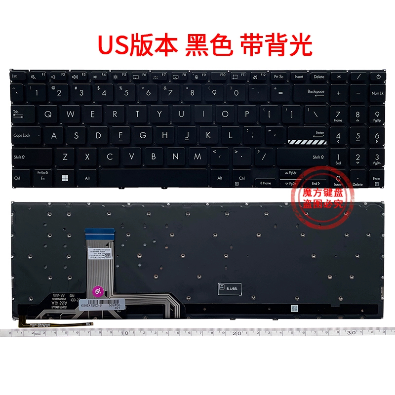 สําหรับ ASUS M1503Q X1502ZA X1502VA M1502Z X1603Z X1603ZA US คีย์บอร์ด Backlit สีดํา