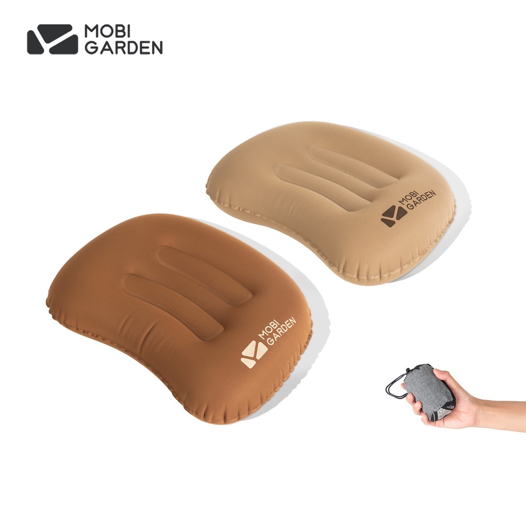 Mobi GARDEN ปลอกหมอนเป่าลม แบบพกพา น้ําหนักเบา สําหรับตั้งแคมป์ เดินทาง