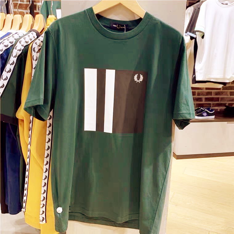 Fred PERRY เสื้อยืดแขนสั้น ผ้าฝ้ายแท้ ระบายอากาศ สไตล์อังกฤษ แฟชั่นสําหรับผู้ชาย