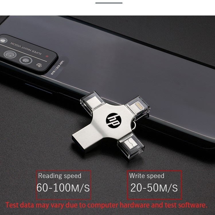 แฟลชไดรฟ์ 2TB 4-in-1 USB 3.0 OTG ความเร็วสูง Type-C สําหรับ i O S Tablet Android Smartphone PC