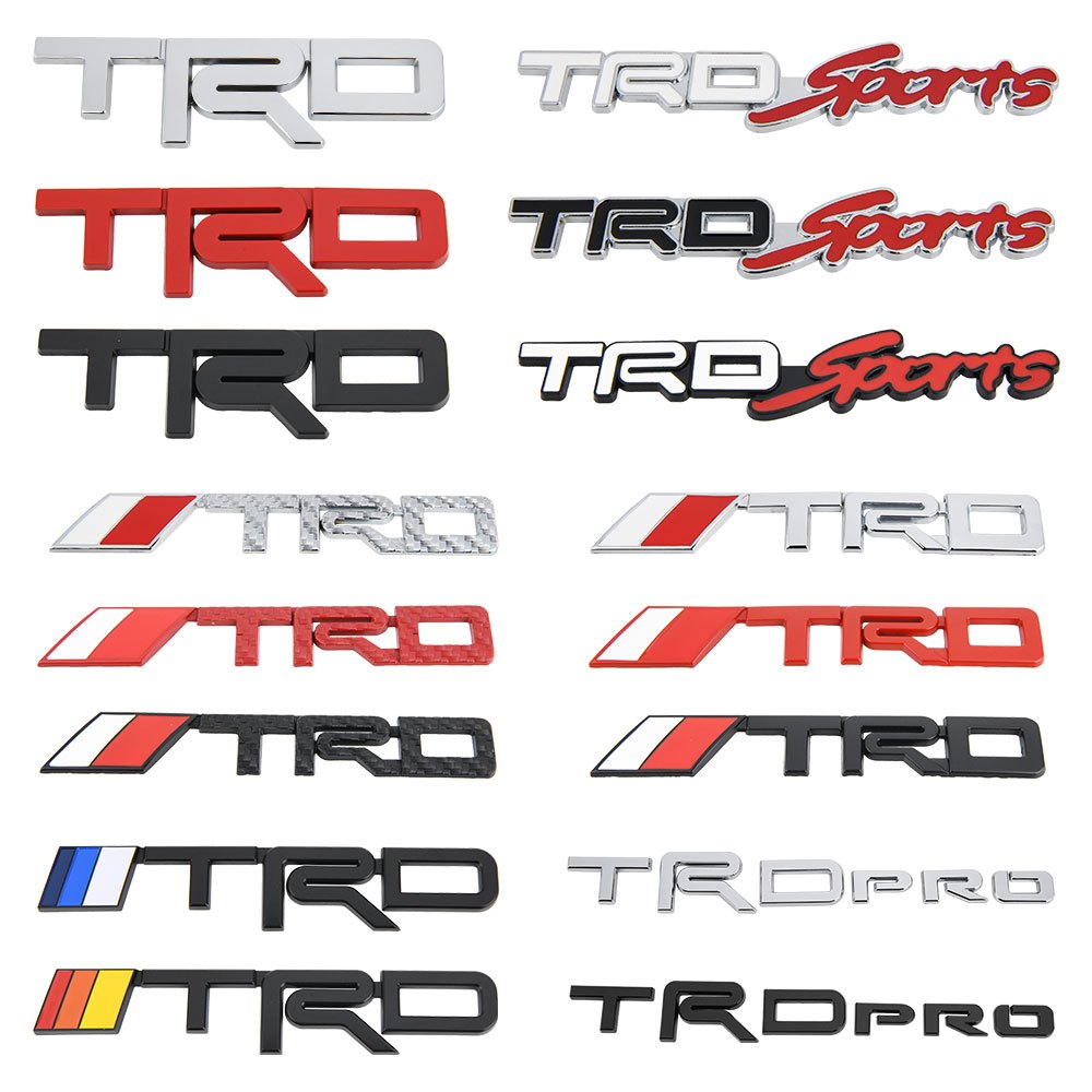 3Dสติ๊กเกอร์ติดรถ TRDโลโก้ ป้ายหน้าหลังตกแต่งรถยนต์ สําหรับสําหรับTRDSPORTS โตโยต้าToyotaC-HR CAMRY YARIS VIOS COROLLA PRIUS RAV4 TUNDRA FORTUNER