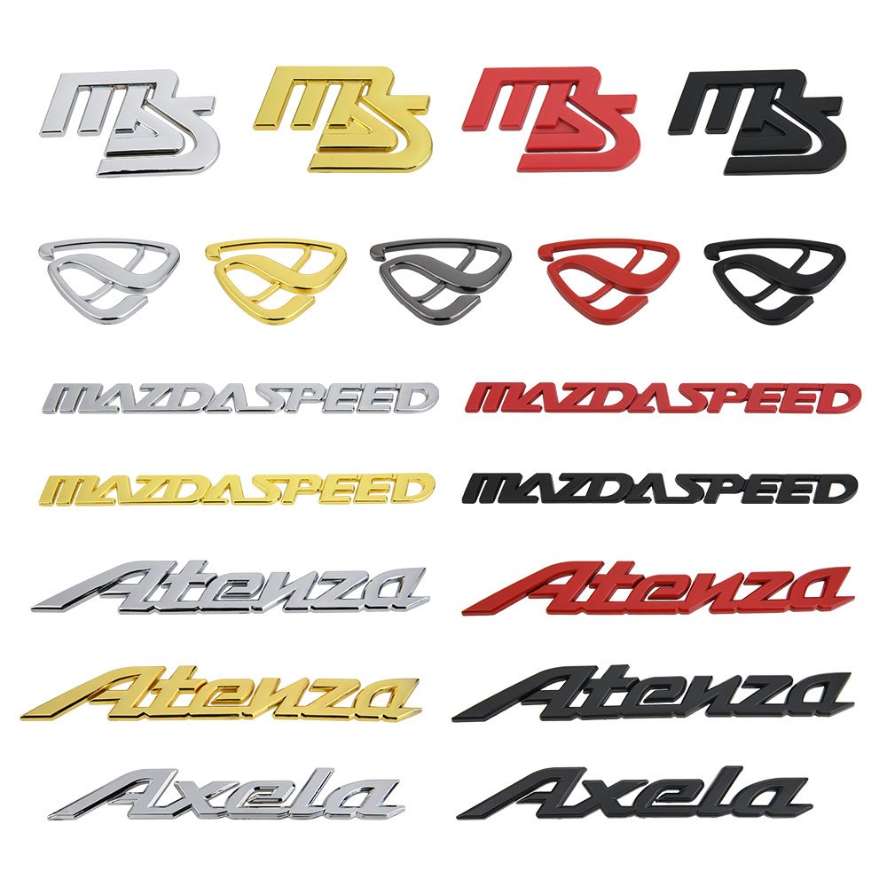 3Dสติ๊กเกอร์ติดรถ ROTOR MS MAZDASPEED โลโก้ ป้ายหน้าหลังตกแต่งรถยนต์ สําหรับ MAZDA ATENZA AXELA