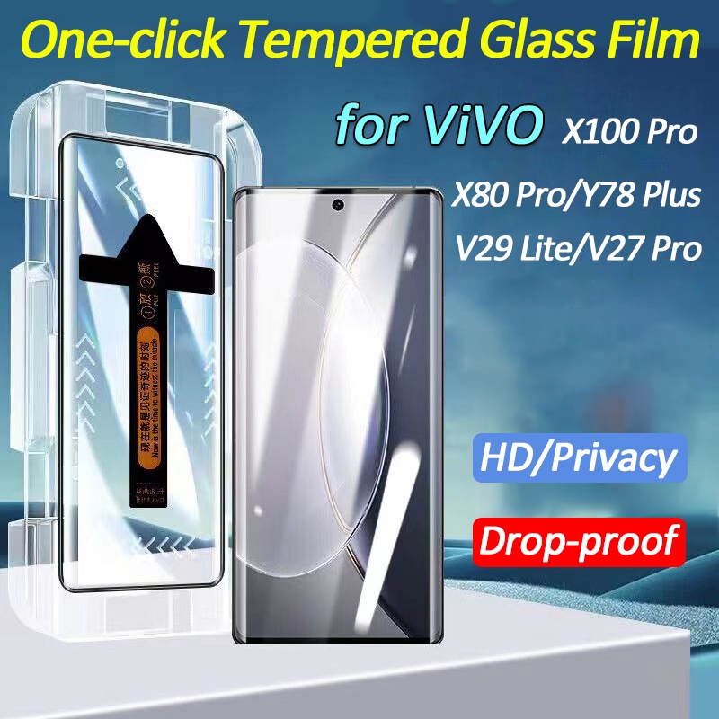 ฟิล์มกระจกนิรภัย แบบเต็มจอ สําหรับ vivo X100 X90 X80 X70 X60 X50 Pro Proplus vivo S17 S16 S15 Pro