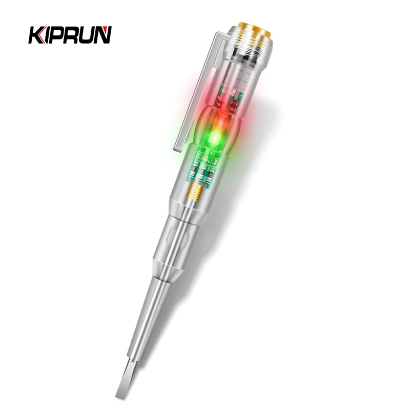 Kiprun ปากกาทดสอบแรงดันไฟฟ้า อัจฉริยะ AC ไม่สัมผัส เหนี่ยวนํา ทดสอบ โวลต์มิเตอร์ เครื่องตรวจจับพลังงาน ไขควงไฟฟ้า ตัวบ่งชี้