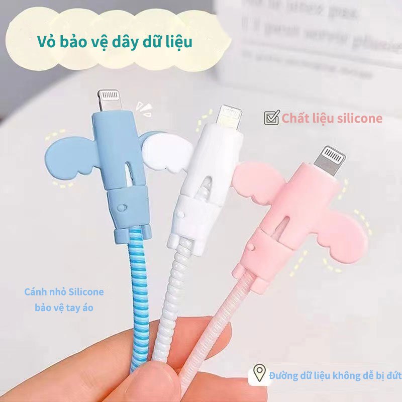 สายชาร์จโทรศัพท์มือถือ รูปปีก ขนาดเล็ก น่ารัก สีสันสดใส – โปรปัง