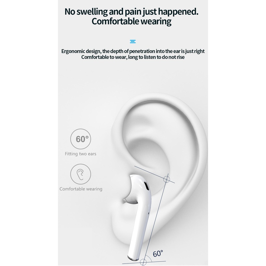 Tws inpods i12 หูฟังบลูทูธไร้สาย HiFi ขนาดเล็ก เหมาะสําหรับ Android พร้อมเคสป้องกัน ลายการ์ตูน