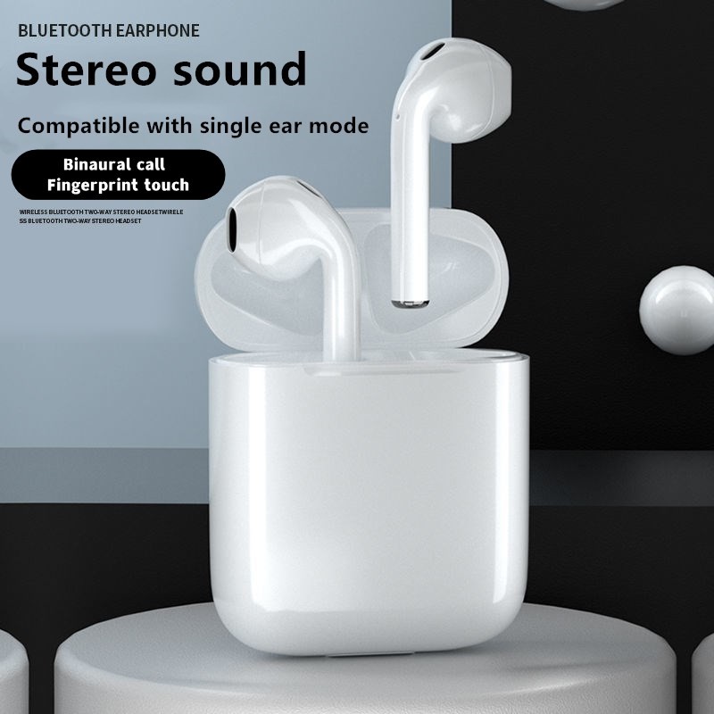 Tws inpods i12 หูฟังบลูทูธไร้สาย HiFi ขนาดเล็ก เหมาะสําหรับ Android พร้อมเคสป้องกัน ลายการ์ตูน