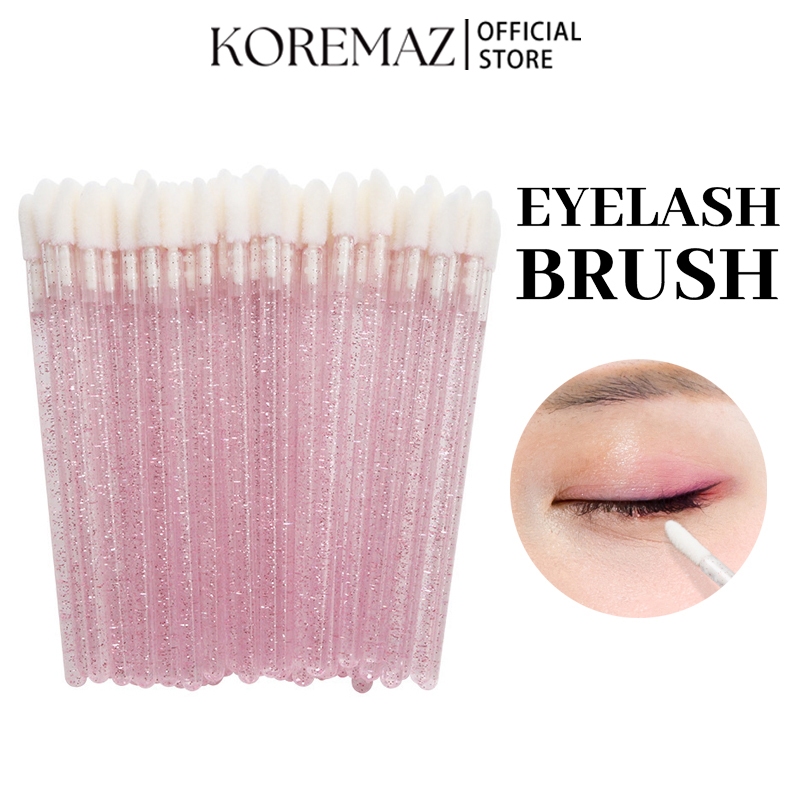 Koremaz 50 แท่ง แปรงทาลิปสติก ใช้แล้วทิ้ง แปรงแต่งหน้า แบบพกพา เครื่องมือแต่งหน้า ขนาดเล็ก