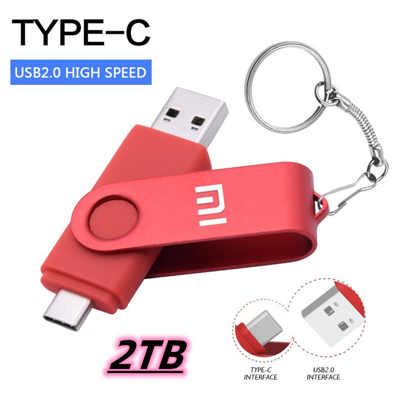 2tb OTG 3-in-1 USB Micro Type-c แฟลชไดรฟ์ 1TB 512GB 256GB 128GB 64GB Pendrive สําหรับ Android สมาร์ท