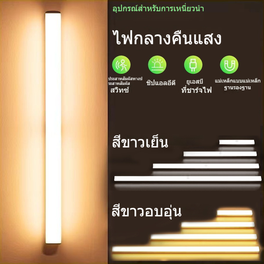 ซื้อ โคมไฟกลางคืน LED ไร้สาย หรี่แสงได้ เซนเซอร์ตรวจจับการเคลื่อนไหว ชาร์จ USB สําหรับตกแต่งห้องนอน ห้องครัว ตู้เสื้อผ้า