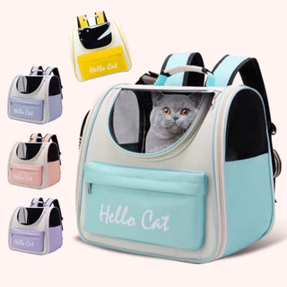 Pet Bag🐱กระเป๋าแมว เป้สัตว์เลี้ยง ใบใหญ่มาก  พับเก็บได้ ระบายอากาศได้ หน้าต่างกันสาด กระเป๋าสีขอบด้านข้าง