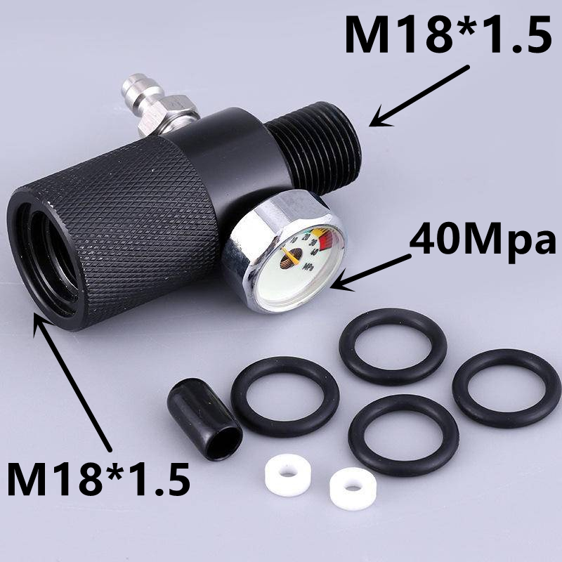 วาล์วทดสอบแรงดัน, วาล์วคอถัง, วาล์วแปลงการเชื่อมต่อถังแก๊สแรงดันสูง 40Mpa, การเชื่อมต่อแบบเกลียวกับถ