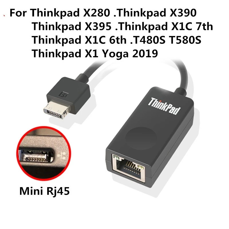 Gen 2 Ethernet Extension Adapter สําหรับ ThinkPad X1 คาร์บอน X390 X395 X280 A285 X13 L13 โยคะ J01YU0
