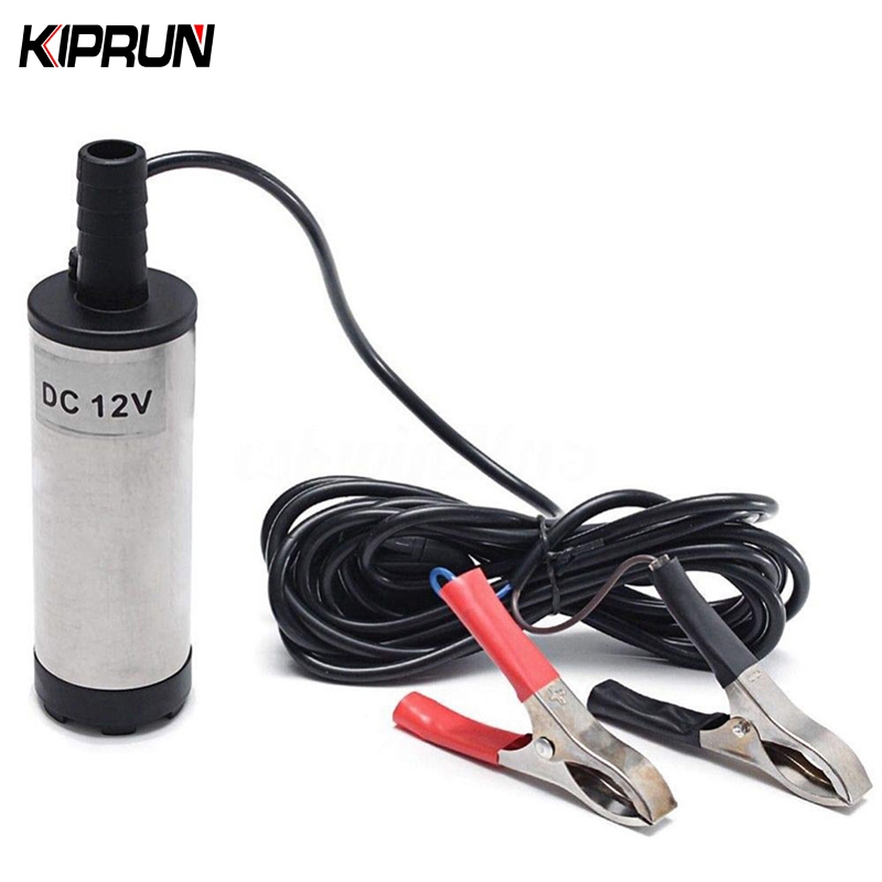 Kiprun 12V DC ปั๊มจุ่มไฟฟ้า, ปั๊มน้ําไฟฟ้าสําหรับสูบน้ําน้ํามันดีเซลน้ําอลูมิเนียม 12L/min