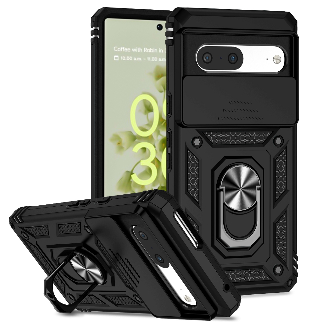 For Google Pixel 7 , เคสโทรศัพท์มือถือ แบบแม่เหล็ก หมุนได้ 360 องศา กันตก พร้อมแหวนขาตั้ง สําหรับ Google Pixel 7