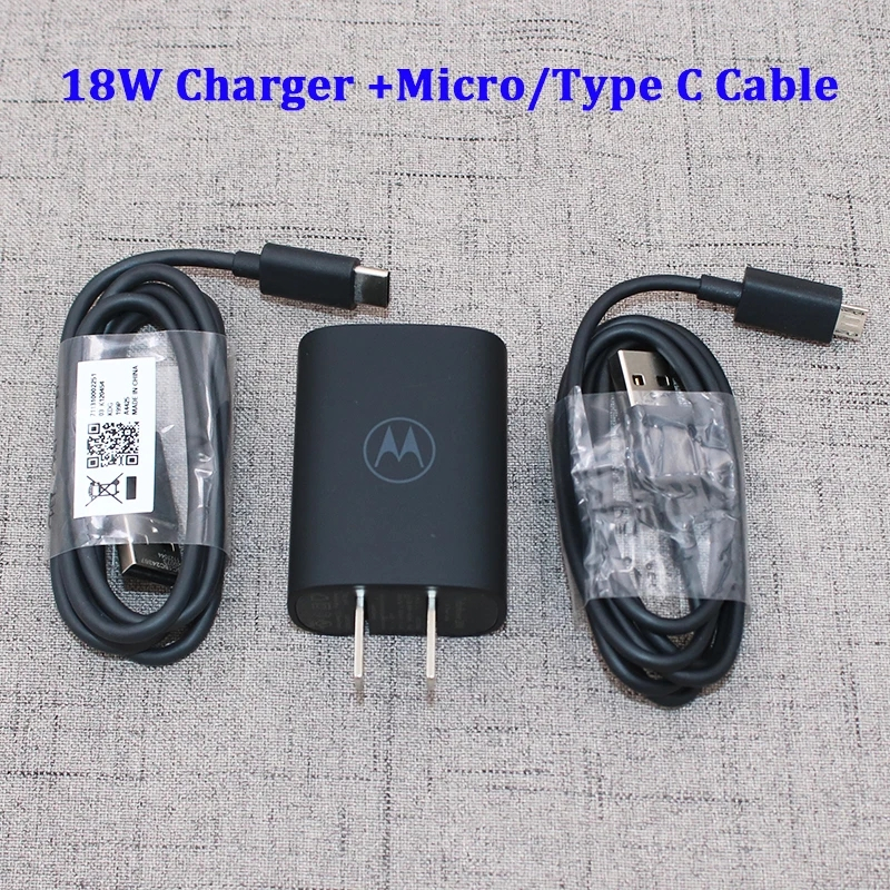 อะแดปเตอร์ชาร์จเร็ว 12V1.5A 18W ไมโคร USB C สําหรับ Motorola Moto E5 Plus Z Z2 Z3 Play G5 G6 G7 P50