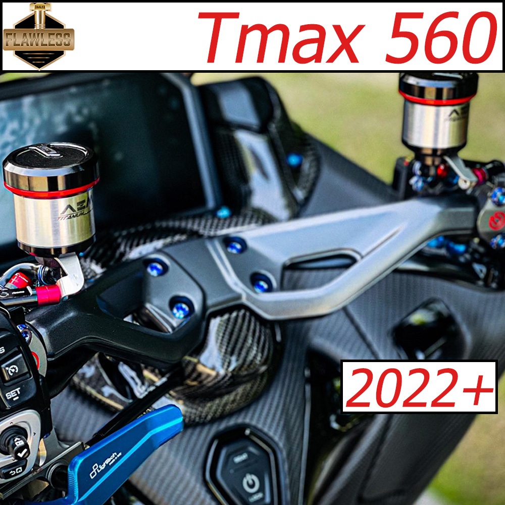 FLAWLESSTI Yamaha Tmax 560 2022+ Gr5 สลักเกลียวคลัตช์ท่อไอเสียหลัง ไทเทเนียม สําหรับCVT