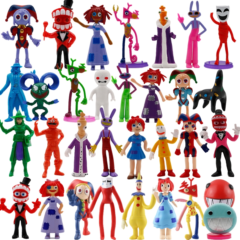 The Amazing Digital Circus รูปชุด Pomni Jax Gangle Zooble Action Figurine ตุ๊กตาของเล่น PVC Kinger C