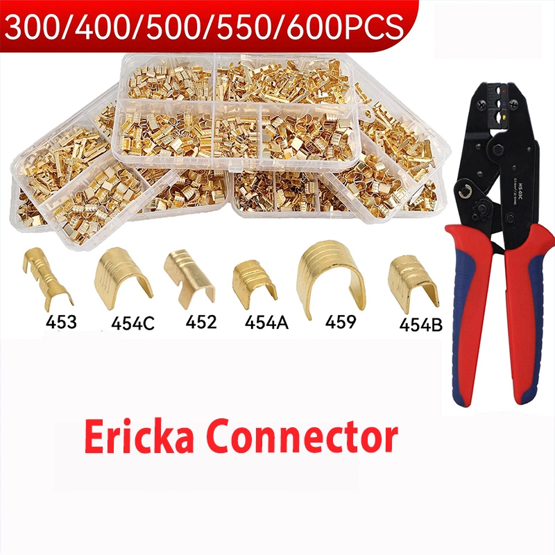 ใหม่452 / 453 / 454 ขั้วประเภทจีบหัวเข็มขัดสายไฟขั้วลวดขั้วต่อขนานทองแดง uckle
