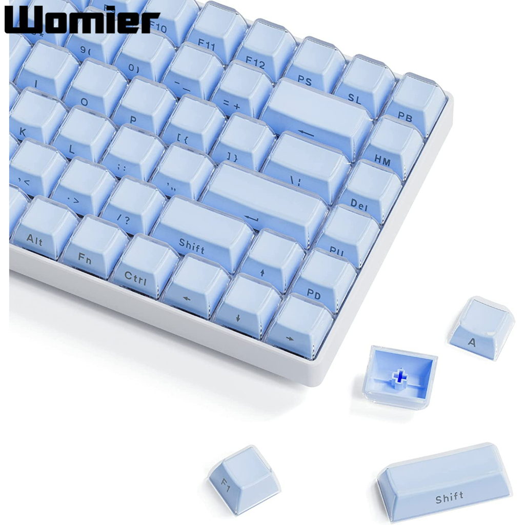 Womier ปุ่มกดคีย์บอร์ด OEM Profile 113 คีย์ สีชมพู สีฟ้า สําหรับ 61 68 84 87 98 100 Cherry Gateron MX Switc
