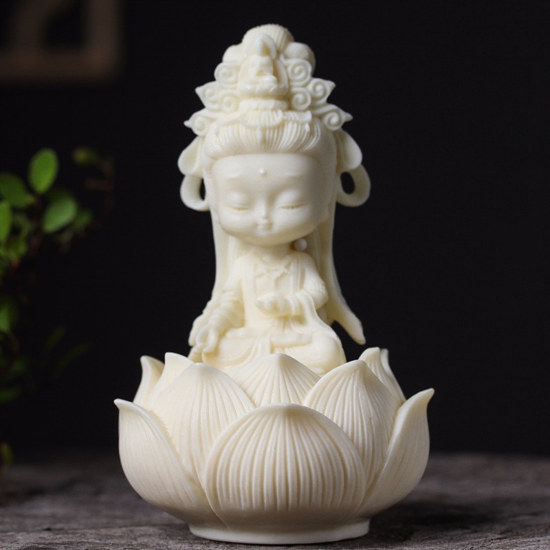 [Kloware] ฟิกเกอร์รูปปั้นพระพุทธรูป ขนาดเล็ก น่ารัก สําหรับตกแต่งผนังรถยนต์ – โปรปัง
