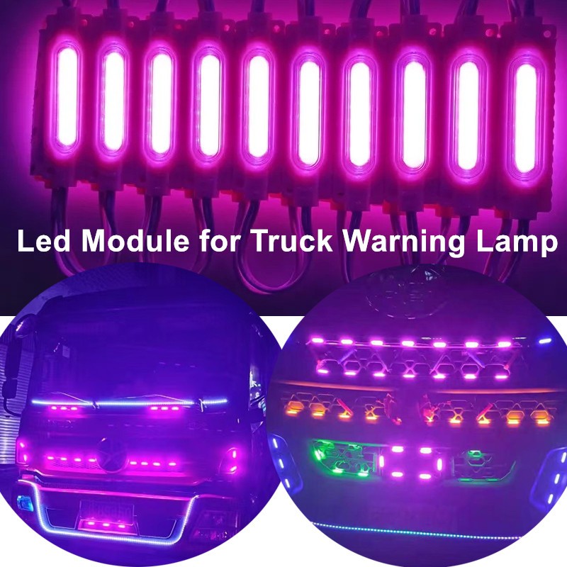5/10/20 pcs 6LED โมดูล DC12V หรือ DC24V รถบรรทุกด้านข้าง Marker ไฟแสดงสถานะ COB Led โมดูลกันน้ํารถรถจักรยานยนต์รถบัส Lorry Trailer ไฟเตือน
