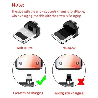 540° สายชาร์จโทรศัพท์มือถือ แบบแม่เหล็ก ไนล่อนถัก Type-C Micro iOS หมุนได้