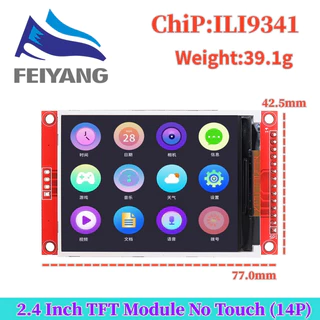 โมดูลพอร์ตอนุกรม 2.4 2.8 นิ้ว 240x320 SPI TFT 5V 3.3V PCB การ์ด Micro SD ILI9341 ST7789V หน้าจอ LCD สําหรับ Arduino