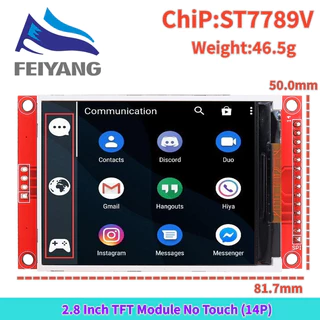 โมดูลพอร์ตอนุกรม 2.4 2.8 นิ้ว 240x320 SPI TFT 5V 3.3V PCB การ์ด Micro SD ILI9341 ST7789V หน้าจอ LCD สําหรับ Arduino