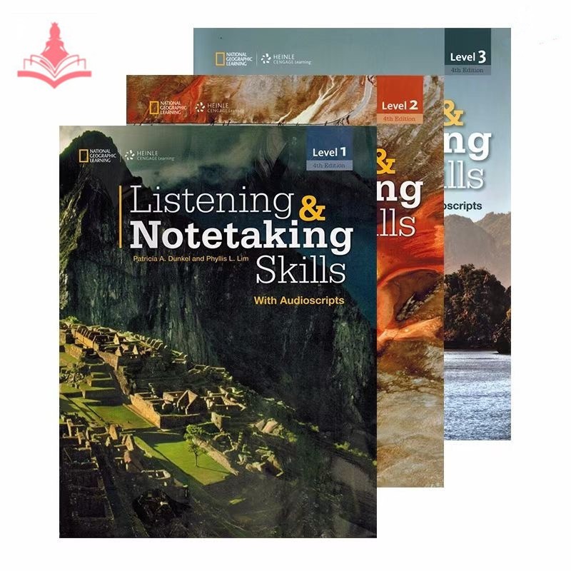 หนังสือเรียนและสมุดงานภาษาอังกฤษสำหรับเด็กและนักเรียน—Student's Children's National Geographic 4th Edition Textbook Workbooks Exercise Book “Listening &amp; Notetaking Skills Level 1/2/3”