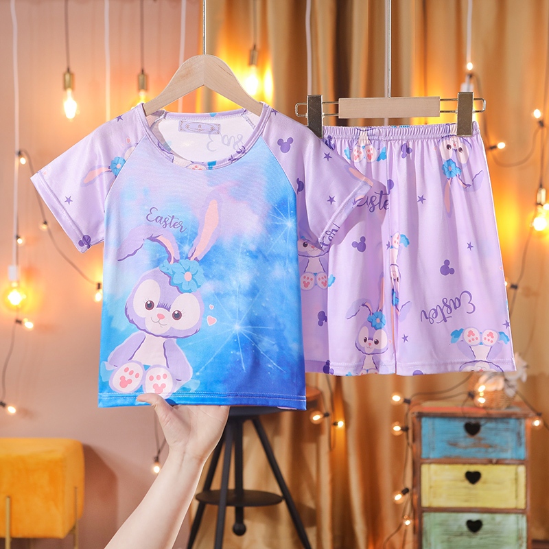 เสื้อยืดแขนสั้น กางเกงขาสั้น ผ้าฝ้ายแท้ แฟชั่นฤดูร้อน สําหรับเด็กผู้ชาย และเด็กผู้หญิง - รูปที่ 4